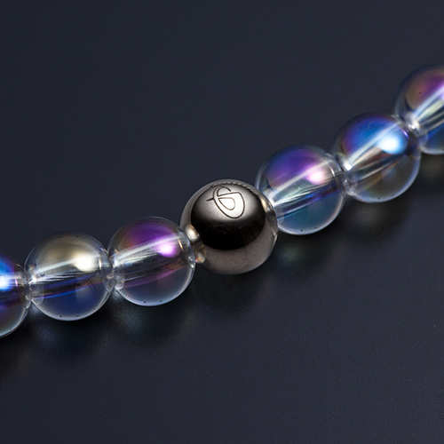 チタン水晶ネックレス（5㎜）40㎝水晶ネックレス